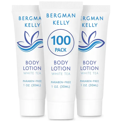 Vista 8 de BERGMAN KELLY - Loción de tamaño de viaje - 1 fl oz, 50 unidades, té blanco - Deleita a tus invitados con una loción corporal vigorizante