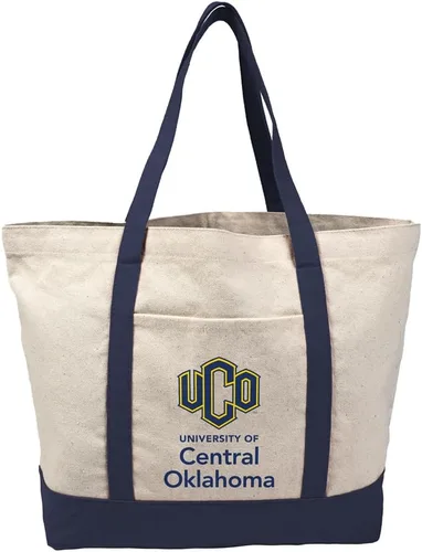 Vista 232 de Campus Lab Bolsa de lona con logotipo primario colegiado con bolsillo externo, bolsa de hombro reutilizable para ir de compras, playa Águilas A&m