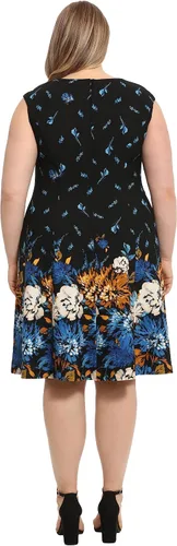 Vista 7 de London Times Women's Perfect Versatile Scuba Crepe Fit & Flare Dress Event Guest of Occasion Office Career