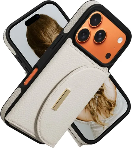 Vista 58 de Funda tipo cartera de Keallce para iPhone 14 Pro de 6.1 pulg., funda con tapa y ranuras para tarjetas, soporte con anillo, funda protectora de piel