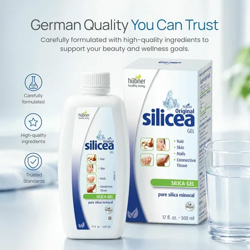 Vista 7 de Hübner - Gel de sílice original de 17 fl oz / 16.9 fl oz, paquete de 4, para cabello, piel, uñas y tejido conectivo, fórmula de gel de sílice