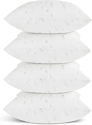 Vista 14 de Oubonun - Juego de 2 almohadas lumbares impermeables para exteriores, 12 x Almohada para exteriores con capa de TPU resistente al agua, cojín