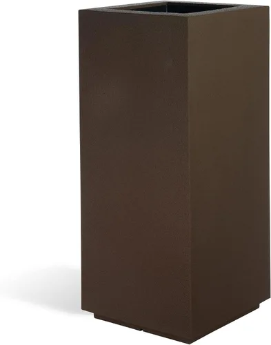 Vista 10 de PolyStone Kensington - Maceta con pedestal, 16 x 16 x 36 pulgadas, maceta alta y ligera para interiores y exteriores, resina moderna de aspecto