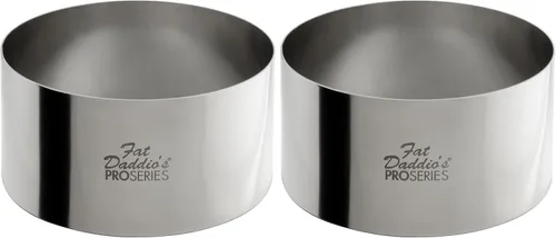Vista 14 de Fat Daddio's Anillo redondo de acero inoxidable para pasteles y pastelería, 3 x 2 pulgadas