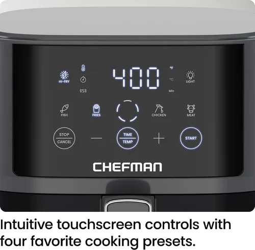 Vista 4 de Chefman Freidora de aire – Freidora de aire compacta de 4 cuartos de galón para comidas rápidas y fáciles, cuenta con tecnología Hi-Fry para una
