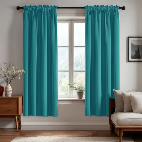 Vista 61 de Deconovo Cortinas opacas, aislamiento térmico, dobladillo para barra, reducción de ruido, certificado Oeko-TEX, cortinas de oscurecimiento