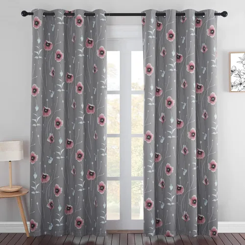 Vista 37 de KGORGE Cortinas opacas para sala de estar, aislamiento térmico, cortinas insonorizadas y cortinas estilo rústico estilo bohemio para cocina