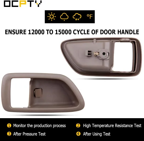 Vista 5 de OCPTY Manijas de puerta interior del conductor izquierdo del pasajero lado derecho de repuesto para 2000-2004 para Toyota Avalon Beige 2 piezas
