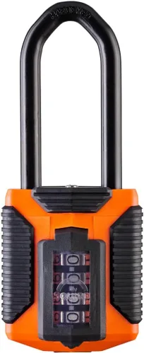 Vista 10 de Squire Candado resistente (CP50) – Grillete de acero más resistente – Candado de combinación de 4 ruedas – Acero aleado para resistencia a