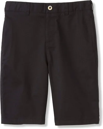 Vista 8 de French Toast Boys Flat Front Stretch Twill Shorts with Adjustable Waist in Standard and Extended Kids Sizes Navy, 6 Azul marino