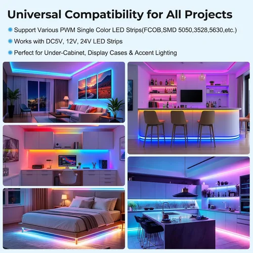 Vista 6 de RGBZONE Controlador inalámbrico RGB LED de 2.4GHz RF con control remoto