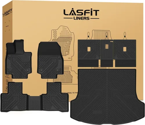 Vista 21 de LASFIT Alfombrillas para Freightliner Cascadia 2008-2017, protección para todo tipo de clima, revestimientos de automóvil de elastómero