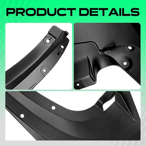 Vista 8 de YHTAUTO Protectores contra salpicaduras de repuesto para Toyota 4Runner 2005-2009, accesorios para guardabarros para automóvil, protector de rueda