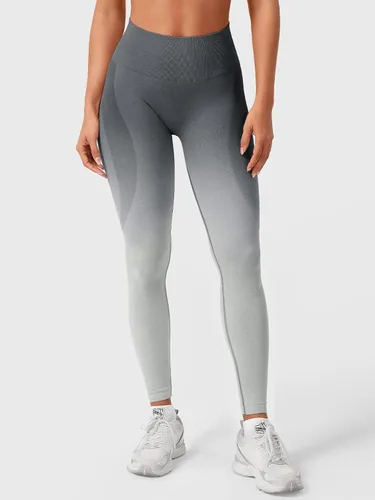 Vista 3 de HIGORUN - Leggings sin costuras para mujer, moldeadores, con diseño gráfico de sonrisas, de cintura alta, para el gimnasio, yoga o hacer ejercicio