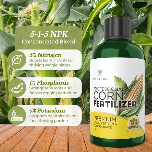 Vista 4 de Fertilizante de maíz profesional líquido 5-1-5 concentrado de 8 onzas, fertilizante de planta de maíz premium, fertilizante líquido para plantas