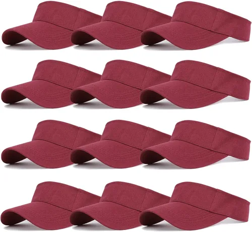 Vista 16 de Ultrafun Paquete de 12 sombreros con visera solar para mujeres y hombres