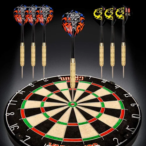 Vista 3 de ONE80 Vapor 180 Dardos de cerdas sin grapas Bullseye Steeltip Dardos Extra Vuelos