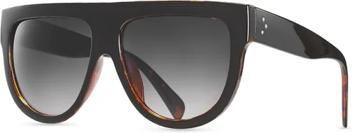 Vista 27 de Gafas de sol de gran tamaño con parte superior plana para mujer, diseño cuadrado grande, retro, gafas de sol