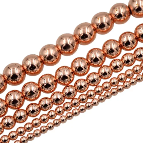 Vista 2 de AD Beads Cuentas sueltas redondas de hematita metálica facetada natural y lisa, de 16 pulgadas, 0.079 in, 0.118 in, 0.157 in, 0.236 in, 0.315 in
