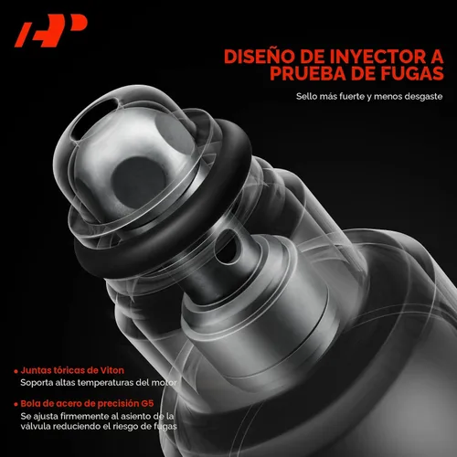 Vista 4 de A-Premium 4 agujeros 4 piezas inyectores de combustible compatibles con Jeep Compass 2007-2017, Patriot 2007-2017 y Dodge Journey 2009-2015, Avenger