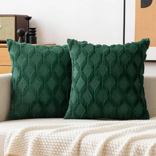 Vista 17 de MIULEE juego de 2 fundas de almohada de lana sintética, bordadas, para sillón, sofá, dormitorio, auto, fundas decorativas Rosa claro