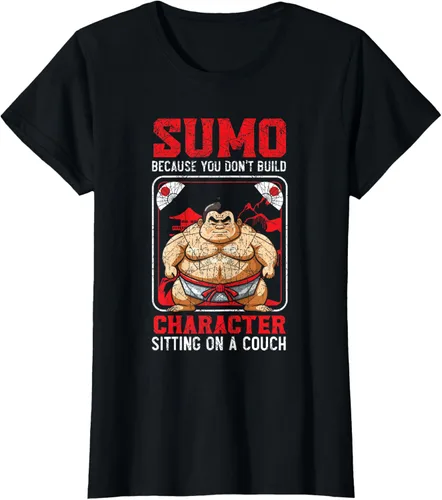 Vista 29 de Sumo Wrestler - Camiseta de lucha libre japonesa de lucha libre de sumo, Negro