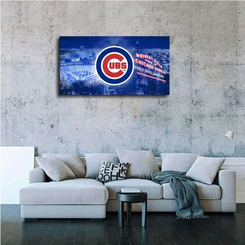 Vista 7 de Póster de béisbol de los Chicago Cubs de béisbol, lienzo deportivo, diseño de arte de pared, decoración del hogar (sin marco, 16 x 24 pulgadas)