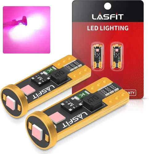 Vista 20 de LASFIT Bombilla LED de 194 color rojo 168 T10 192 2825 W5W Canbus sin errores, sin polaridad, 400 lúmenes, extremadamente brillante para luz