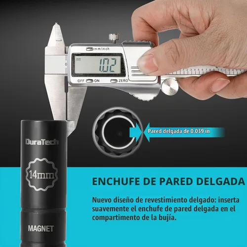 Vista 7 de DURATECH Enchufe de bujía magnética giratoria de 0.551 in con cabezal magnético mejorado