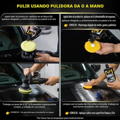 Vista 4 de Kit de cuidado de pintura Ultimate en 3 pasos de Meguiar's, Kit de detalle y pulido para autos