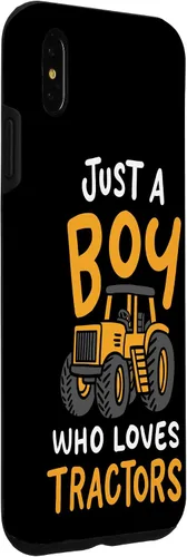 Vista 3 de iPhone XS Max Just A Boy Who Loves Tractors Farmer Estuche de regalo de cumpleaños