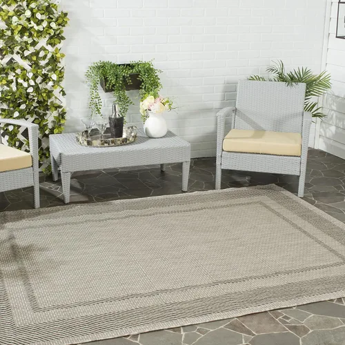Vista 30 de SAFAVIEH Alfombra lavable al aire libre Courtyard Collection - 2'3" x 5', beige y negro, no desprende pelusa y fácil de limpiar, ideal para patio