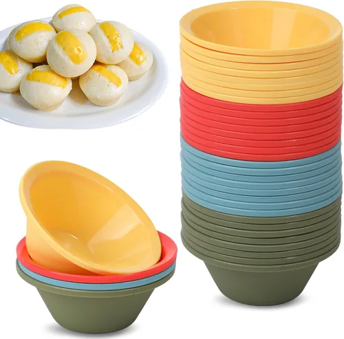 Vista 8 de Webake 36 piezas de silicona de platino Puto Molder filipino de tamaño pequeño, 2.2 pulgadas reutilizable Kutsinta para vaporera, taza de repuesto