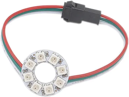 Vista 13 de WS2812 8 LED Pixel Ring Black PCB direccionable LED módulos 2812 IC RGB a todo color redondo llevado círculo DC5V