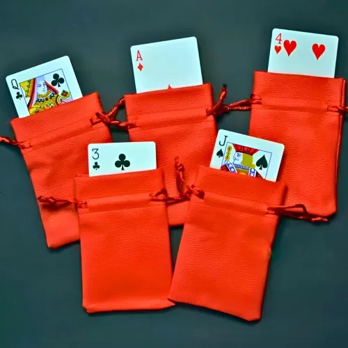 Vista 5 de MilesMagic Magician's Set de 5 bolsas de detección de lujo Gimmick Mind Reading Ilusión Efecto de predicción real, calle, escenario, salón Close-Up