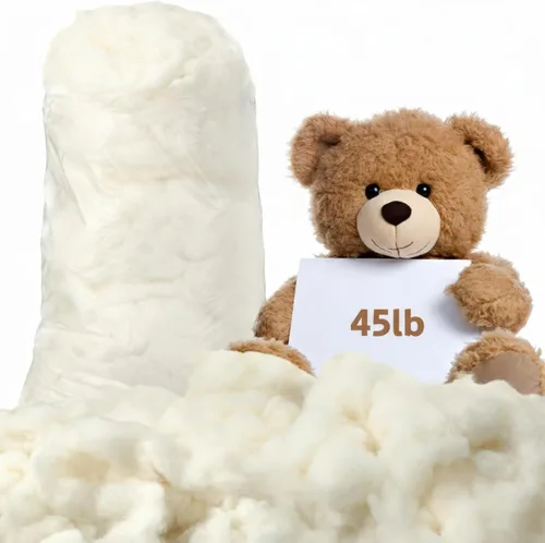 Vista 7 de Relleno de algodón de 30.0 lbs/30 libras para animales de peluche, almohada suave, relleno de fibra de algodón natural, para juguetes, decoraciones