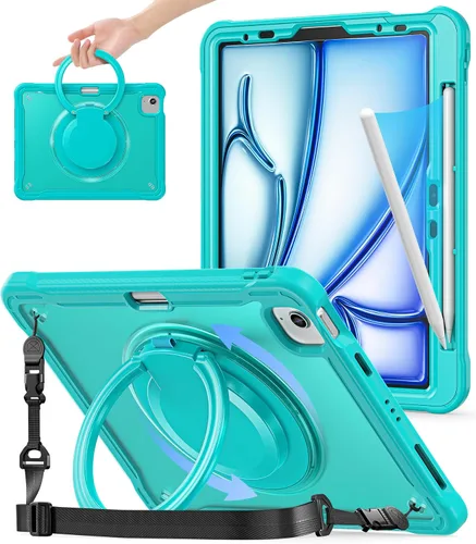 Vista 11 de BATYUE Funda para iPad Air de 11 pulgadas M3/M2 (2025/2024), Air 5th/4th 10.9 pulgadas (2022/2020), Pro 11" 4th/3rd/2nd/1st, funda a prueba