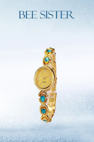 Vista 3 de Reloj para mujer, pulsera vintage pequeña, esfera ovalada, impermeable, de cuarzo, vestido de mesa