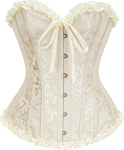 Vista 83 de SZIVYSHI Corsé para mujer, lencería moldeadora, body con cintura de encaje