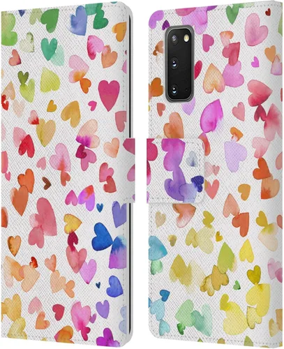 Vista 50 de Head Case Designs Officially Licensed Ninola Brushstrokes Multi Colorful Leather Wallet Case Compatible with Samsung Galaxy A07 4G