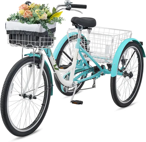 Vista 10 de VIRIBUS Adult Tricycle, 7 Speed Tricycle for Adults