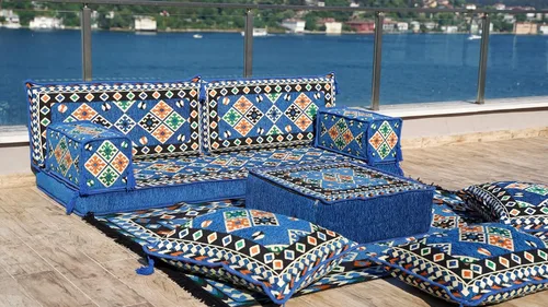 Vista 2 de arabicsofa Juego de Asientos para Suelo Turco – Asientos Orientales para Sala de Estar