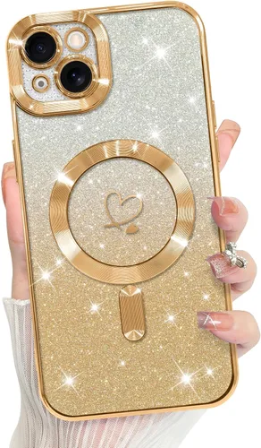 Vista 148 de Bonoma Compatible with iPhone 17 Pro Max Case 2025 Heart Checkered -Gold A cuadros-oro