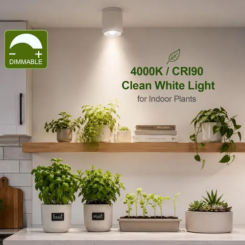 Vista 3 de Bombilla LED GU10 para cultivo, espectro completo regulable para Blanco marfil