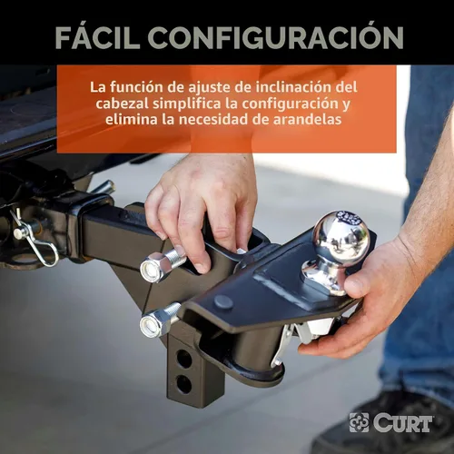Vista 7 de CURT 17601 TruTrack 2P Enganche de distribución de peso de barra redonda con 2X control de balanceo, hasta 10K, vástago de 2 pulgadas, bola