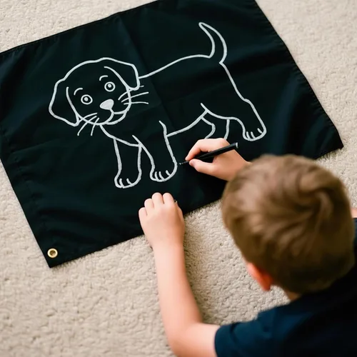 Vista 8 de Bandera negra sólida en blanco personalizable de 12 x 18 pulgadas, haz tu propia pancarta personalizada para decorar nailon resistente al aire