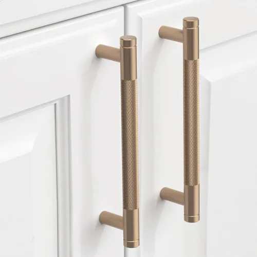 Vista 8 de 9BUILD Tiradores de barra en T de níquel satinado cepillado de 3 pulgadas, paquete de 10 manijas para gabinetes de cocina y tiradores de cajón