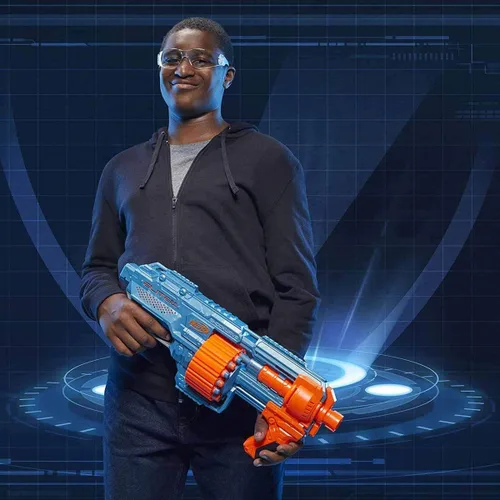 Vista 3 de Nerf Elite 2.0 Shockwave RD-15 Blaster, 30 Nerf Dards, 15 dardos giratorios, Bombeo-Acción Slam Fire, capacidad de personalización incorporada 3.1 x