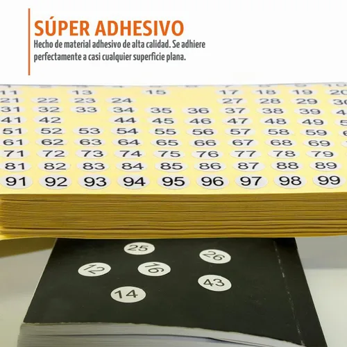 Vista 4 de 1-500 etiquetas adhesivas de números redondos, 15 juegos, 7500 etiquetas autoadhesivas, calcomanías pequeñas de números consecutivos, letreros