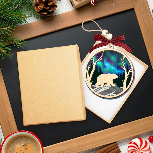 Vista 8 de HEXMOZ Adornos de Oso para Árbol de Navidad - Regalos de Osos para Mujeres, Hombres, Amantes de los Osos - Adorno de Navidad de Osos, Ideas